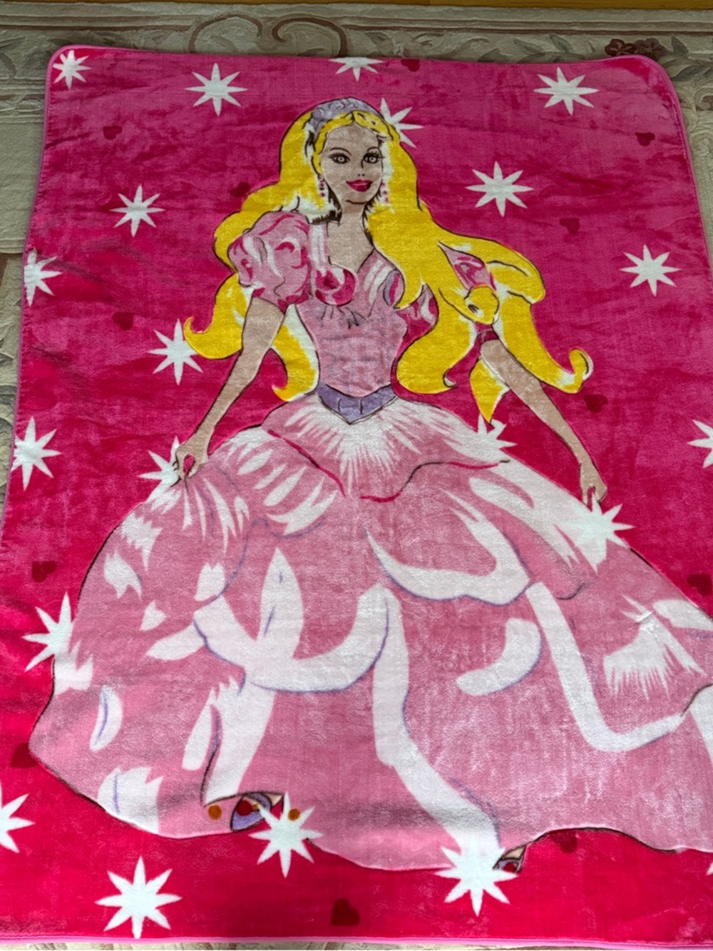 Pink Princess Velvet Throw Blanket